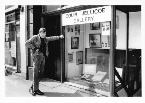 Colin Jelicoe outside 82 Portland Street, Spring 1988. Source; per.archive